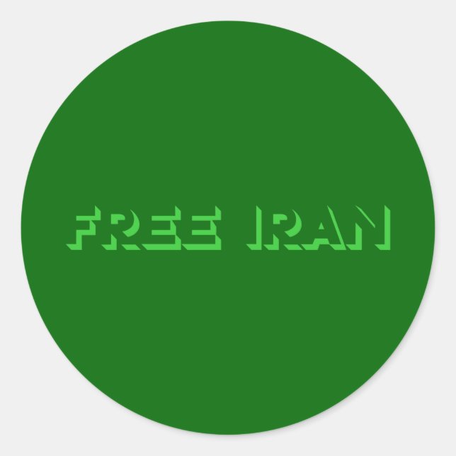 Free Iran Classic Round Sticker (Front)