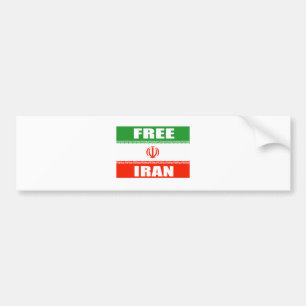 FREE IRAN Flag Bumper Sticker