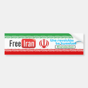 Free Iran - Revolution Tweeted Bumper Sticker