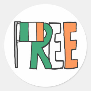 Free Ireland Classic Round Sticker