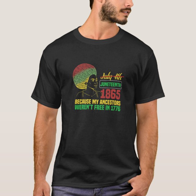 Free Ish Junenth African American Freedom Black Hi T-Shirt (Front)