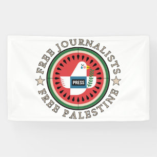 Free Jounalists Free Palestine Banner