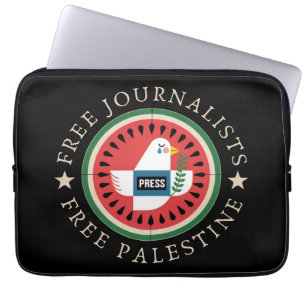 Free Jounalists Free Palestine Laptop Sleeve