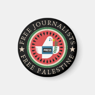 Free Jounalists Free Palestine Magnet