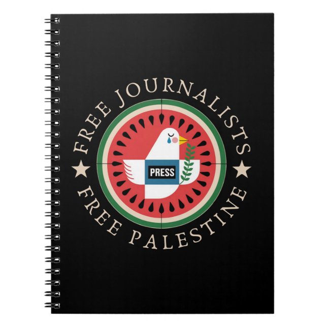 Free Jounalists Free Palestine Notebook (Front)