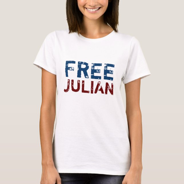 Free Julian Assange T-Shirt (Front)