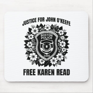 Free Karen Read Justice For John Okeefe 2025 Badge Mouse Mat