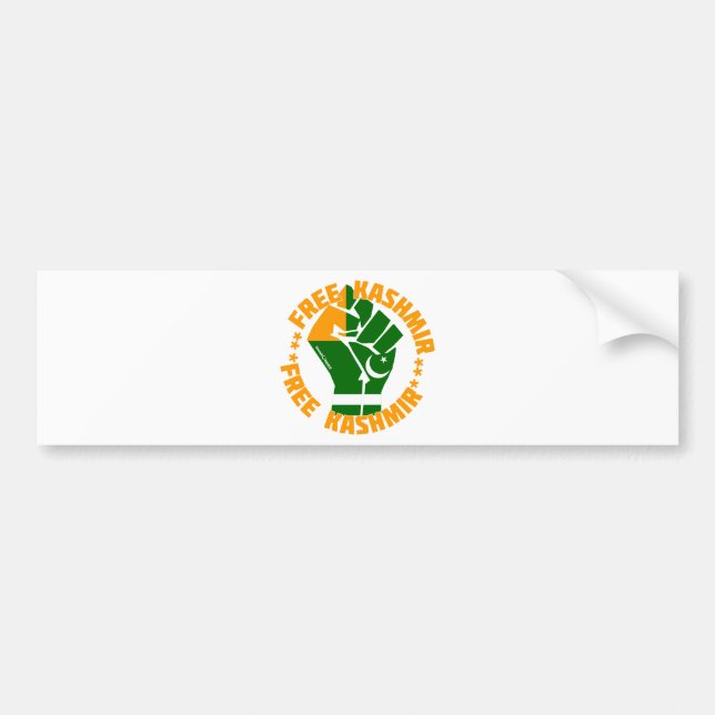 Free Kashmir Bumper Sticker (Front)