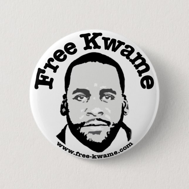 "Free Kwame" Bumper Button (Front)