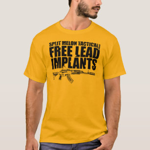 Free Lead Implants AK-47 - Black Graphics T-Shirt