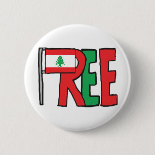 Free Lebanon 6 Cm Round Badge