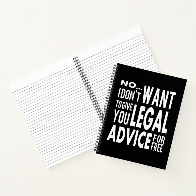 Free Legal Advice - Funny Lawyer Quote Notebook (Inside)