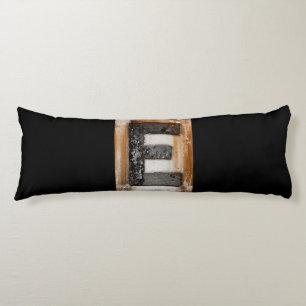 Free Letter E on Rusty Sign Body Cushion