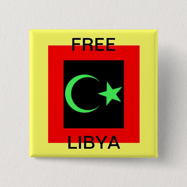 FREE LIBYA 15 CM SQUARE BADGE (Front)