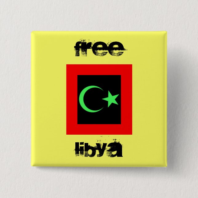FREE LIBYA 15 CM SQUARE BADGE (Front)