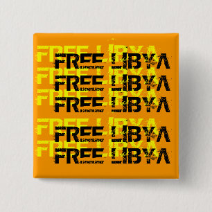 FREE LIBYA 15 CM SQUARE BADGE