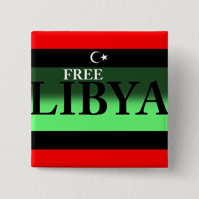 FREE LIBYA 15 CM SQUARE BADGE (Front)