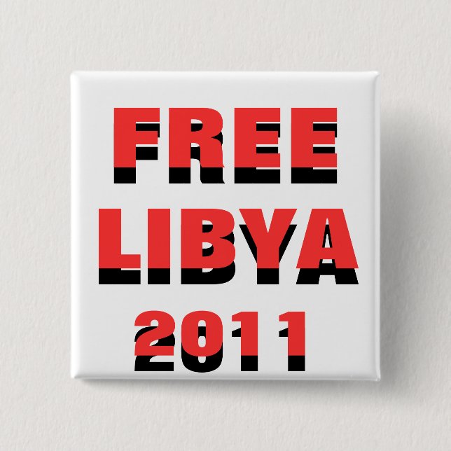 FREE LIBYA 2011 15 CM SQUARE BADGE (Front)