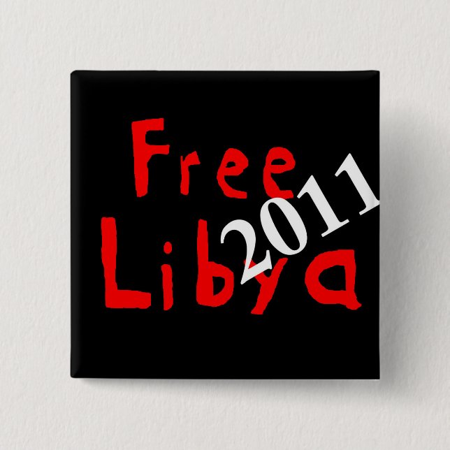 free libya 2011 15 cm square badge (Front)