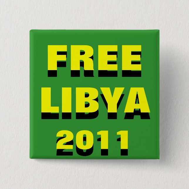FREE LIBYA 2011 15 CM SQUARE BADGE (Front)