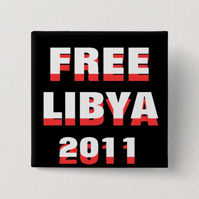 FREE LIBYA 2011 15 CM SQUARE BADGE (Front)