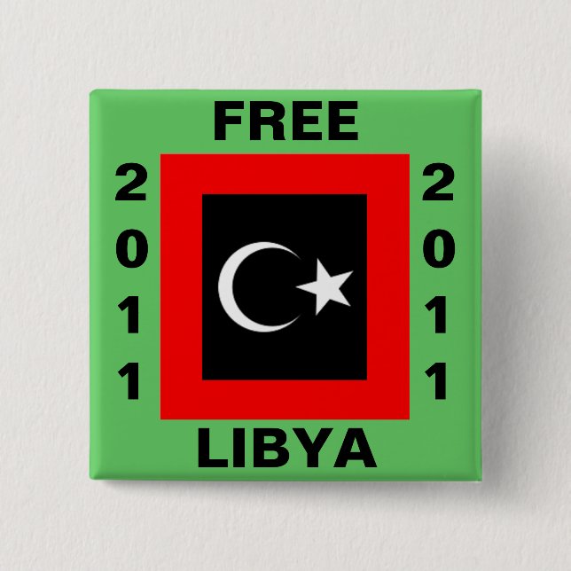 FREE LIBYA 2011 15 CM SQUARE BADGE (Front)