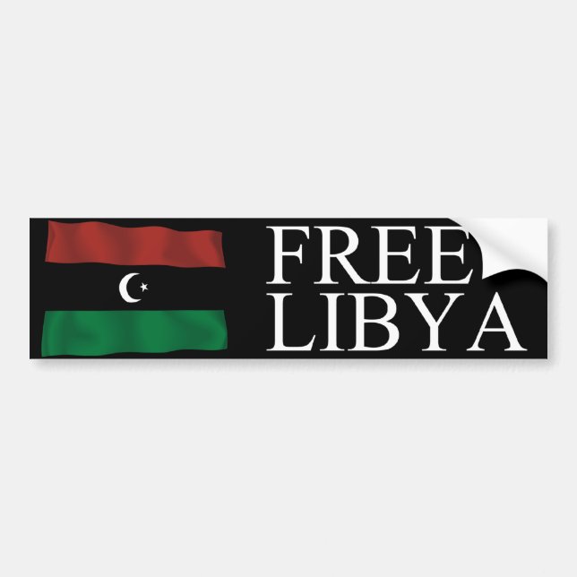 Free Libya Bumper Sticker (Front)