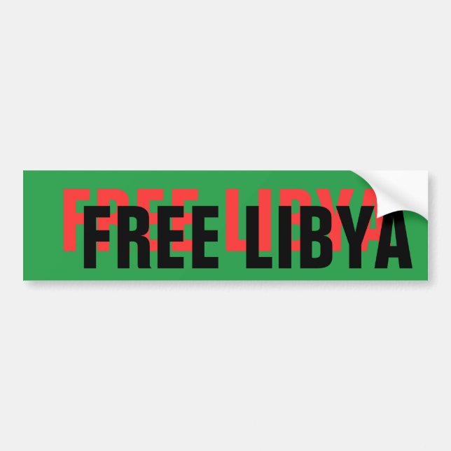 FREE LIBYA BUMPER STICKER (Front)
