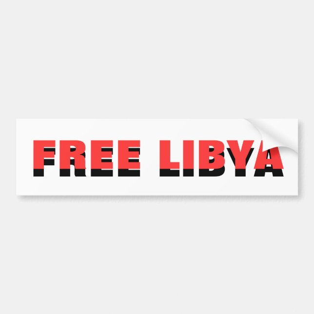 FREE LIBYA BUMPER STICKER (Front)