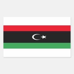 Free Libya Flag Rectangular Sticker