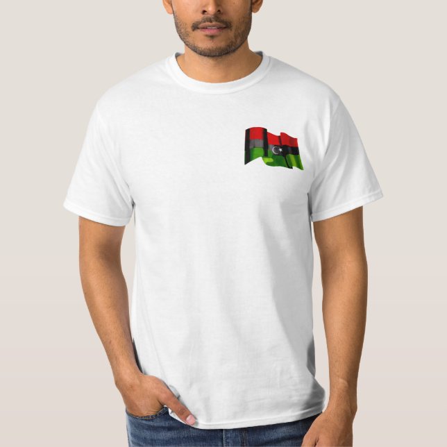 Free Libya - Libyan flag of Independence T Shirts (Front)