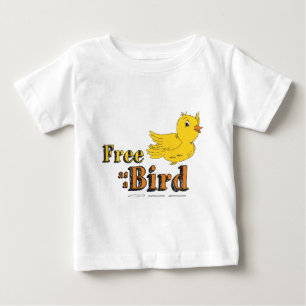 Free Like a Bird Free As A Bird Yellow Flying Bird Baby T-Shirt