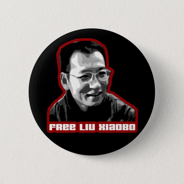 Free Liu Xiaobo 6 Cm Round Badge (Front)