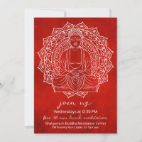Free Lunch Meditation Shakyamuni Buddha Red