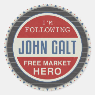 Free Market Hero Classic Round Sticker