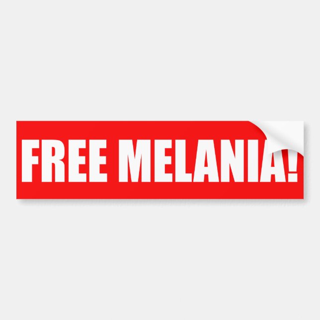 "FREE MELANIA!" BUMPER STICKER (Front)