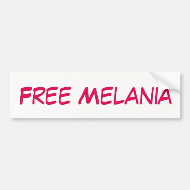 FREE MELANIA Personalised Bumper Sticker (Front)