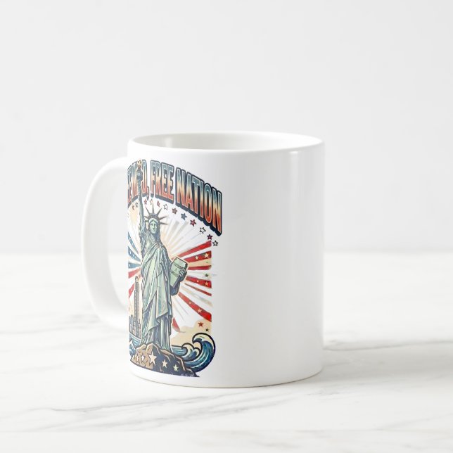 Free Mind Free Nation Design Coffee Mug (Front Left)