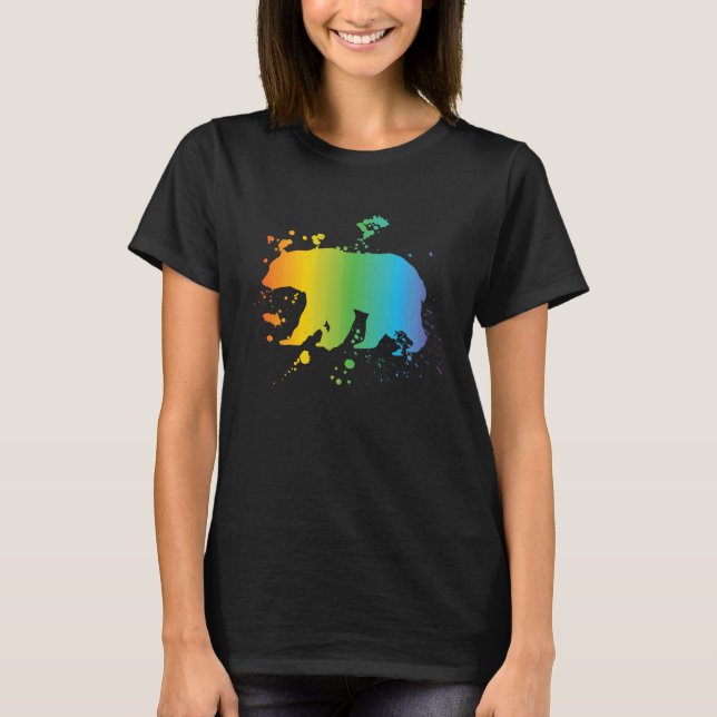 Free Mom Hugs bear LGBT pride social movement T-Shirt (Front)
