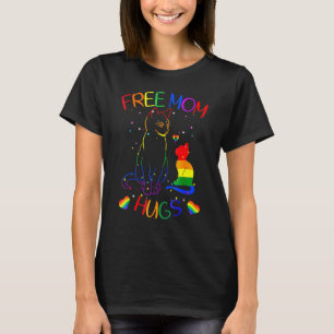 Free Mom Hugs Lgb Cat Gay Pride Rainbow Essentia T-Shirt
