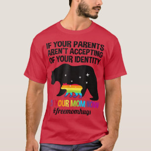 Free Mom Hugs LGBT Pride Gifts Mama Bear LGBT Mont T-Shirt