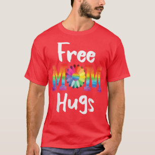 Free Mom Hugs LGBT Pride Parades Daisy Flower T-Shirt