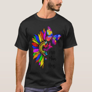 Free Mom Hugs Rainbow Heart LGBT Flag LGBT Pride M T-Shirt