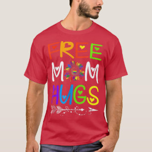 Free Mom Hugs Rainbow Sunflower LGBT Pride Month T-Shirt