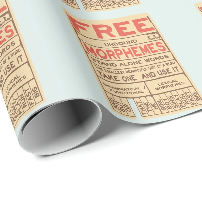 Free Morphemes Funny Grammar English Language Wrapping Paper (Roll Corner)