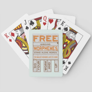 Free Morphemes funny structured literacy Playing Cards