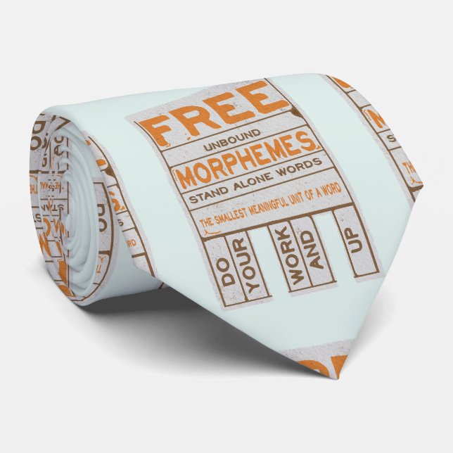 Free Morphemes funny structured literacy Tie (Rolled)