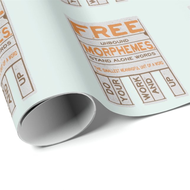 Free Morphemes funny structured literacy Wrapping Paper (Roll Corner)
