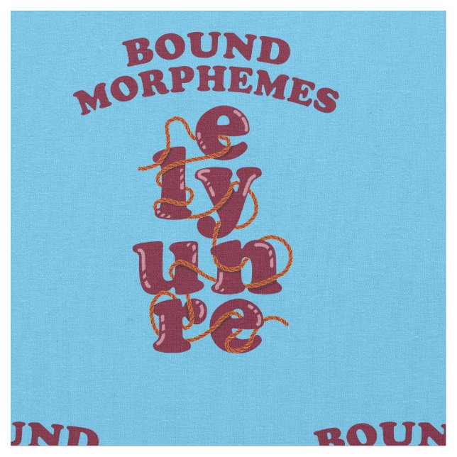 Free Morphemes Phonics Learning English Fabric (Close Up)