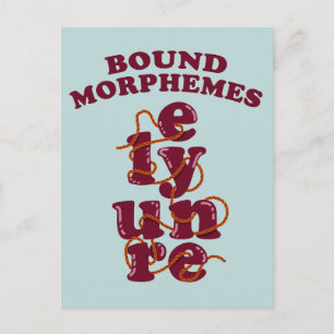 Free Morphemes Phonics Learning English Postcard